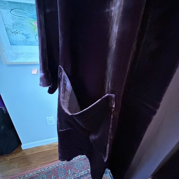 Eileen Fisher Women's Velvet Shawl-Collar Open Front Kimono Purple Size 2X - Picture 9 of 11